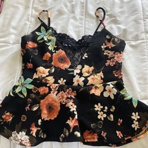 Floral peplum top
